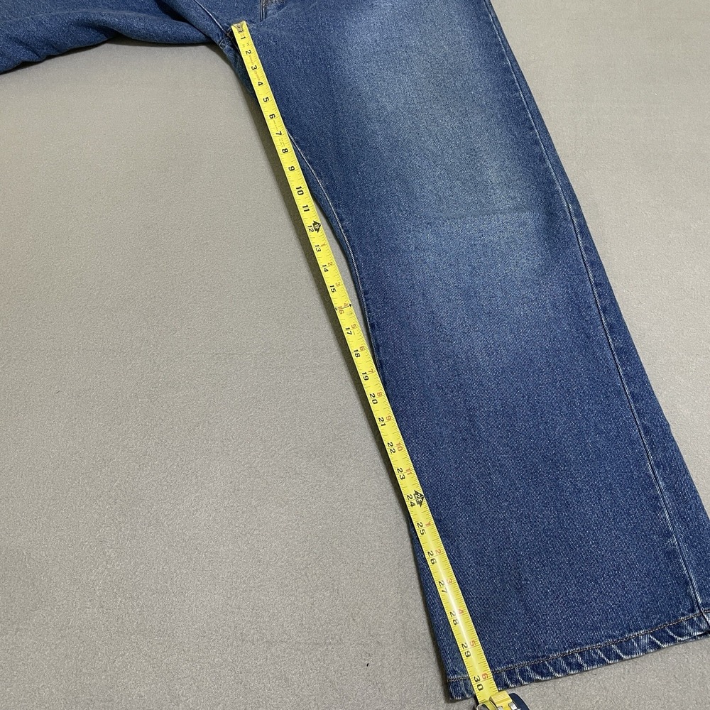 VINTAGE Mens Wide Leg Baggy Jeans 40x30 Blue Denim Skate 90's Y2K WORN-IN Grunge - Picture 16 of 16